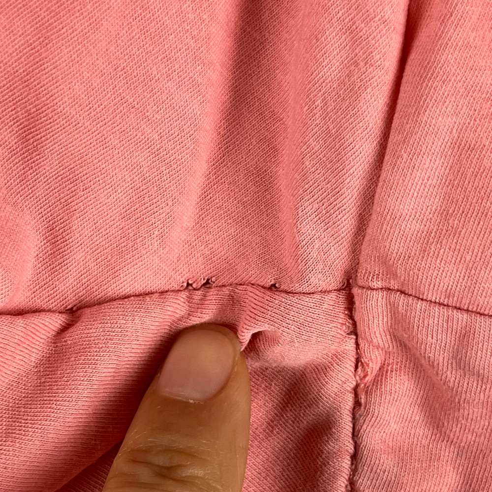 ALC Monica Cropped Top Womens Large Pink Cotton Short Sleeve Back Tie Casual - Picture 14 of 16
